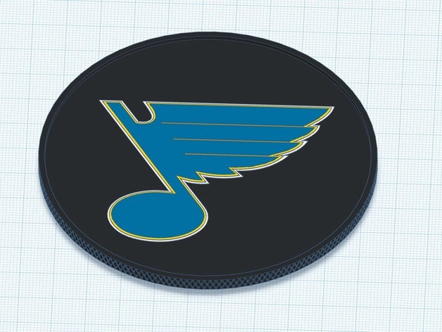 st louis blues, disco da hockey coaster set pista di pattinaggio sul ghiaccio custode arredamento drink l'hockey su 3D print model - Mito3D