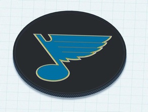 st louis blues de hockey puck coaster set pista hielo montaña portero decoración en la rusa beber disco sobre 3d print model - Mito3D