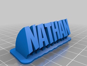 nathan office customized 3d print model - Mito3D