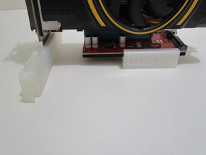 la gpu de tarjeta vertical soporte horizontal enclavamiento paloma cola minería instalación equipo 3d print model - Mito3D