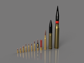 diferentes marcas de conchas - 9mm 30mm adereços balas arma 3d print model - Mito3D
