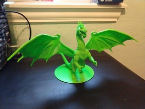 ancient green dragon - printer friendly toys & games d&d dnd miniature prop dragons dungeons 3d print model - Mito3D