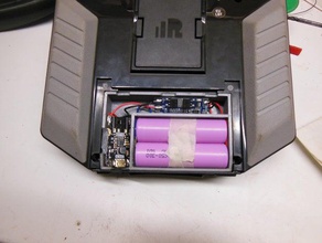 apoyo batterie pour taranis qx7 18650 bms et chargeur usb r c vehículos 3d print model - Mito3D
