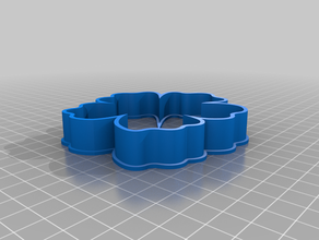 hibiscus cookie cutter kitchen & dining 3d print model - Mito3D