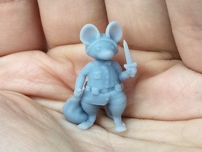 rat rogue remastered toy & game accessories 28mm animal anthropomorphic dnd miniature mouse mousefolk mouseling pathfinder ratfolk ratkin remaster rodent rpg thief 3d print model - Mito3D