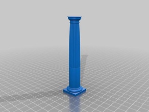emblématique cannelé conique de la colonne décor 3d print model - Mito3D