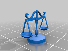 ölçekler adalet sahne denge hukuk terazi 3d print model - Mito3D