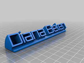 my customized sweeping name plate remixdb office 3d print model - Mito3D