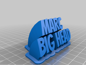 my customized sweeping 2-line name plate text mbh office 3d print model - Mito3D