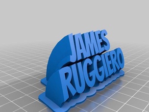 my customized sweeping 2-line name plate text jr office 3d print model - Mito3D