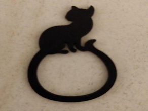halloween cat ring rings 3d print model - Mito3D
