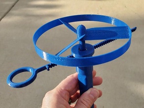 ripcord flyer mechanical toys flying propeller pullstring spinner 3d print model - Mito3D