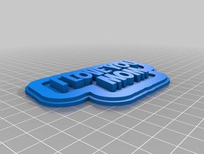 love you mom art customized 3d print model - Mito3D