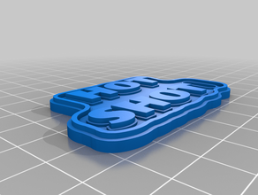 keychain hot shot signs & logos customized 3d print model - Mito3D
