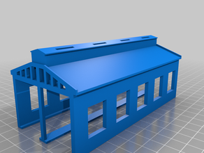 d p t ferroviaire 2 voies edifícios e estruturas hangar modelos de trens n escala 3d print model - Mito3D