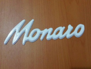 holden monaro badge 3d printing aussie australian muscle car 3d print model - Mito3D