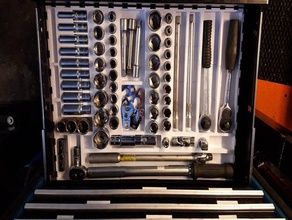 1 di 2 pollici presa toolbox intarsio metrico utensili & caselle 3d print model - Mito3D