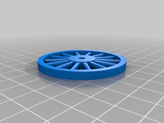 spoked wheel too 2mm vehicles customized 3D print model - Mito3D