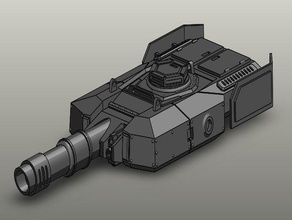 leo russ mbt41 tank turret toy & game accessories astra militarum imperial guard warhammer 40k wh40k 3d print model - Mito3D