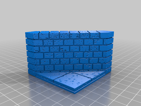 openforge 20 cut stone diagonal external wall 2x2 toys & games dnd tiles dungeon dungeons dragons tile 3d print model - Mito3D