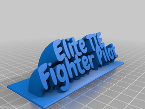 elite tie fighter pilot office customized 3d print model - Mito3D