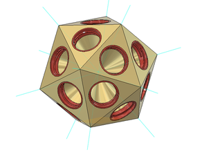 bottiglia di gatorade progetto icosaedro dodecaedro platonico duali matematica arte la modello doppio 3d print model - Mito3D