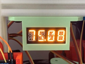 four digit alphanumeric led display holder 8020 series 10 extrusion 1010 adafruit aluminium profile aluminum clock cnc 3d print model - Mito3D