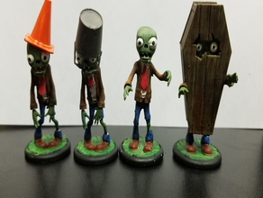 pvz 28mm figuras remix juegos y juguetes plantas vs zombies caracteres zombie los 3d print model - Mito3D
