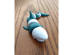 vorgeformte Hai remix Tiere artikuliert die Artikulation aticulation Fisch flexi flexibel bewegliche polymathic - Spielzeug Wasser 3d print model - Mito3D