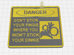 señal de advertencia art ave peligro signo la herramienta taller 3d print model - Mito3D
