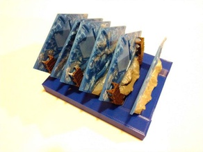 colonizadores de catan canto água azulejo bandeja jogos 3d print model - Mito3D