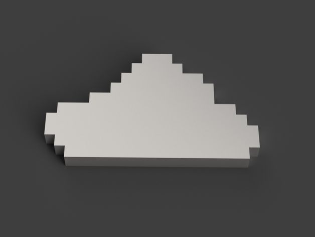 pixel cloud 2d art pixelart 3D print model - Mito3D