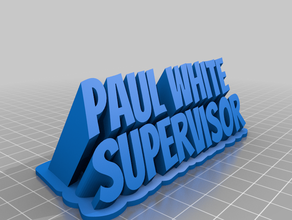 paul white office customized 3d print model - Mito3D