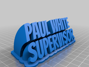 paulo white2 office personalizado 3d print model - Mito3D