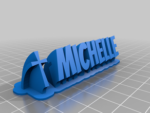 isim plakası michelle alt metin ofis özelleştirilmiş 3d print model - Mito3D