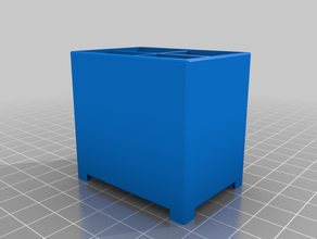 4 compartment bin organization customized 3d print model - Mito3D