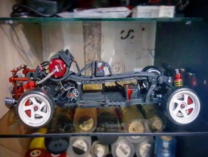 mount Kühler-motor-rc-drift 3d-drucken drill rcdrift rc-car 3d print model - Mito3D