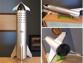 spacex starship vehicles 3d print falcon 9 ship space spaceship 3d print model - Mito3D
