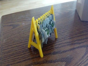 coathook stehen origami-Kleidung-Geld-Geschenk Modell-Möbel Geschenk der Miniatur Geld-Geschenk origami stand 3d print model - Mito3D