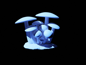 mushrooms biology cubensis mushroom 3d print model - Mito3D