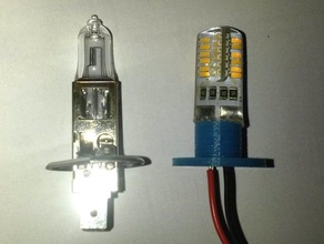 super simple adaptador led g4 h1 socket paramétricas hobby 3d print model - Mito3D