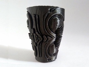 alien vase Mathe-Kunst Dekoration generative pot prozedural 3d print model - Mito3D