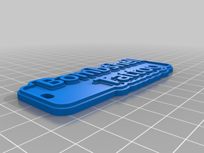 mi personalizados multilínea tag llavero signos y logotipos personalizado 3d print model - Mito3D