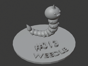 weedle - no supports base video games support pokemon figures 3d print model - Mito3D