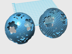 octahedral15v 2 3 4 5 6 7 16 17 19 20 21 31 32 33 34 45 122 123 135 Mathe-Kunst dome geodätische achtkantig sphere 3d print model - Mito3D