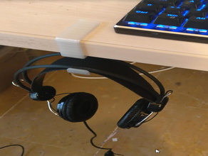 another headset holder organization headphones hanger hook 3d print model - Mito3D