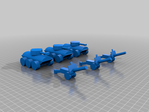 ex light tanks + artillery 3d printing 3d print model - Mito3D