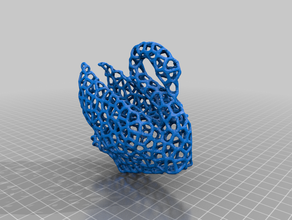 veronoi swan animais 3d print model - Mito3D