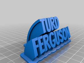 turd ferguson office su misura 3d print model - Mito3D