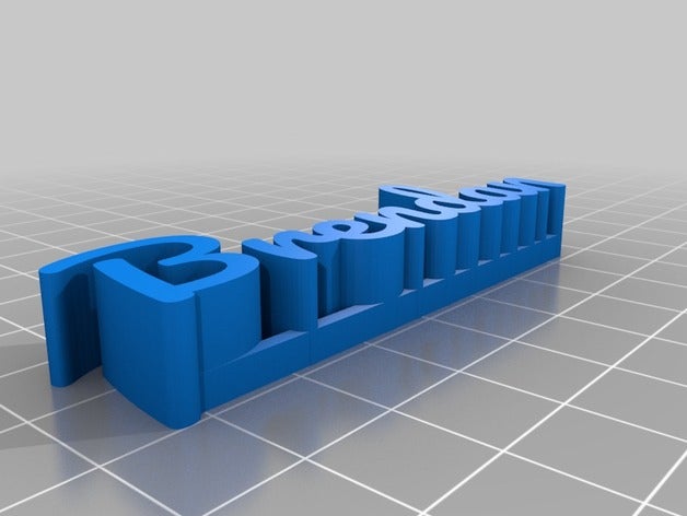 brendan 3d name plate sculptures customized 3D print model - Mito3D